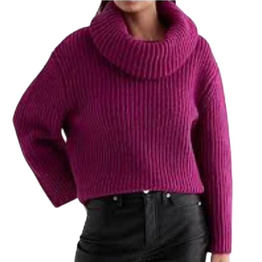 Express Knit Sweater Size Medium Cowl Neck Oversized NWT